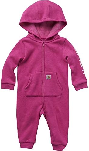 Carhartt Baby Girls' Long Sleeve Fleece Zip-Front Hooded Coverall Carhartt