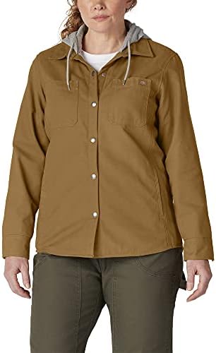 Dickies Women's Size Plus Hooded Duck Shirt Jacket Dickies