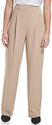 Calvin Klein Women's Formal Wide Leg Zipper Lux Stretch Trouser Calvin Klein