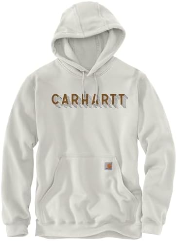 Мужское худи Carhartt с защитой от дождя, свободного кроя, средней плотности, с логотипом Carhartt