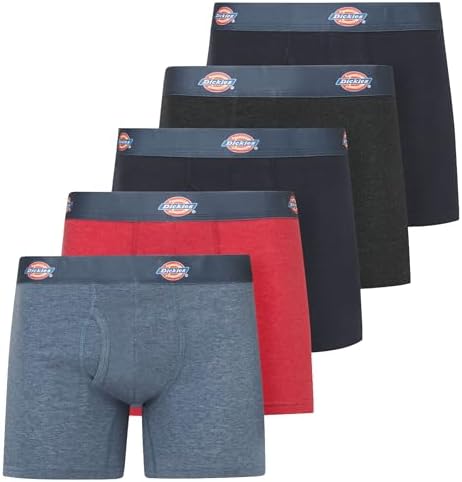 Dickies Mens Boxer Briefs Cotton Underwear for Men 5 Pack Dickies