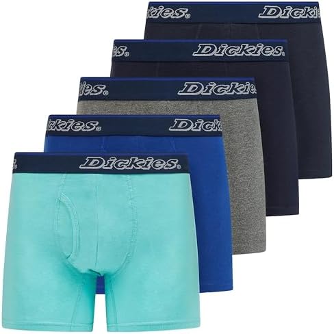 Dickies Mens Boxer Briefs Cotton Underwear for Men 5 Pack Dickies