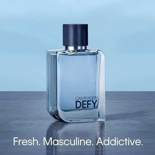 Calvin Klein Defy Eau de Toilette – Woody Men's Cologne – With Notes of Bergamot Oil, Lavender Absolute & Vetiver Oil – Luxury Perfumes for Men – Long Lasting Fragrance Calvin Klein