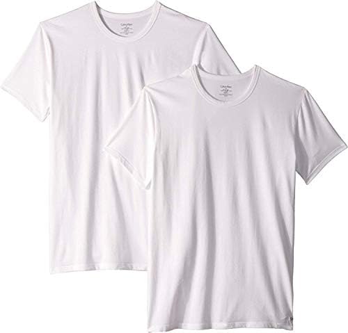 Calvin Klein Men's Undershirts Cotton Stretch 2 Pack Crew Neck Tshirts, White, X-Large Calvin Klein