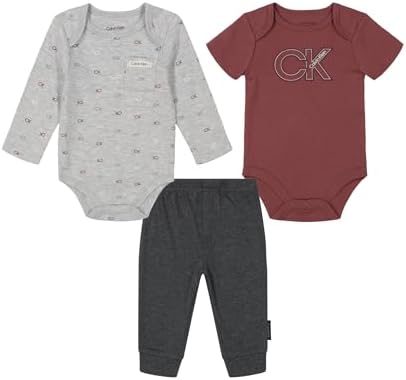 Calvin Klein baby-boys 3pc Creeper Pant Set Calvin Klein