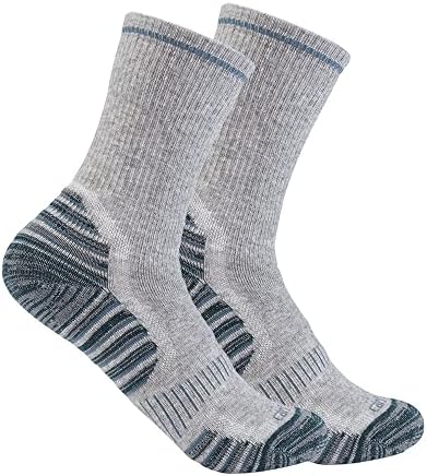 Carhartt Women's Force Midweight Synthetic-Wool Blend Crew Sock 2 Pack Carhartt