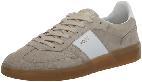 BOSS Men's Suede Leather Block Low Profile Sneaker Boss