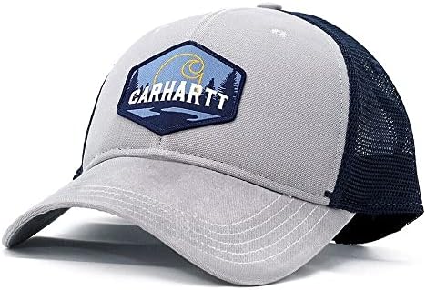 Мужская кепка Carhartt из канваса с сетчатой задней частью, регулируемым размером, цвет асфальт Carhartt