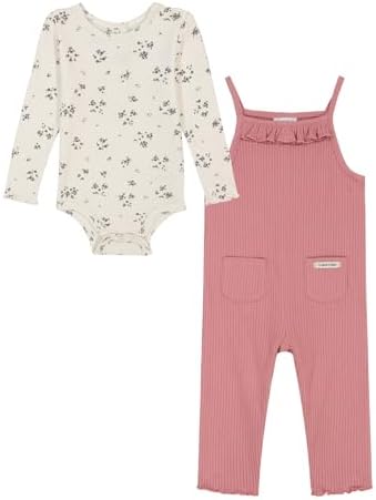 Calvin Klein baby-girls 2pc Fashion Jumpsuit Set Calvin Klein