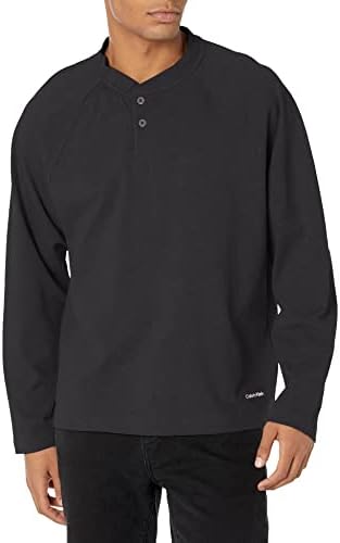 Calvin Klein Men's Relaxed Fit Rugby Jersey Henley Long Sleeve Tee Calvin Klein