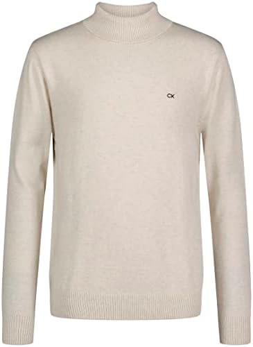 Calvin Klein Boys' Pullover Turtleneck Sweater, Logo Detailing, Ribbed Neckline & Cuffs Calvin Klein