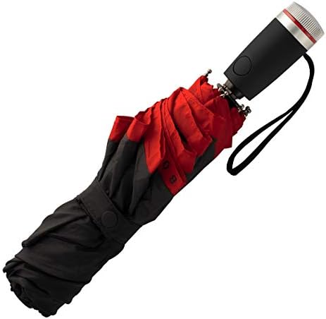 Hugo Boss Umbrella „Gear Red | Automatic Opening and Folding Function | Men Women Black Medium Size (Red) BOSS