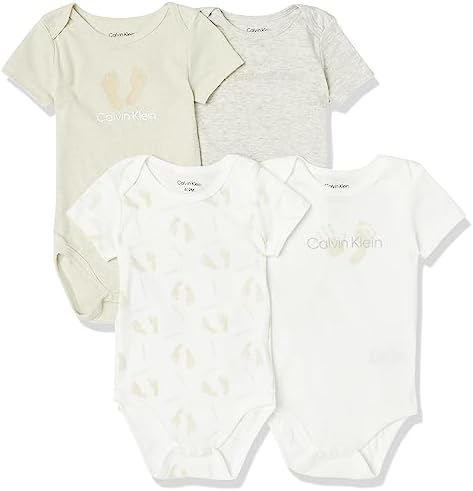 Calvin Klein Baby Boys 4 Pieces Pack Bodysuit Calvin Klein