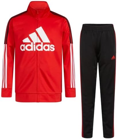 adidas Two-Piece Contrast 3-Stripe Tricot Track Set Adidas