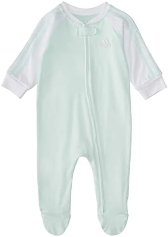 adidas Baby Girls and Baby Boys Coverall (6 Months, Ice Mint Raglan) Adidas