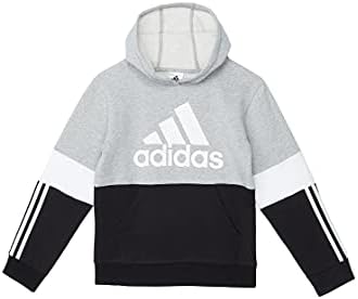 adidas Boy's Color-Block 3-Stripes Hooded Pullover (Toddler/Little Kids) Adidas