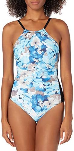 Calvin Klein Women's High Neck Cutout One Piece Swimsuit Calvin Klein