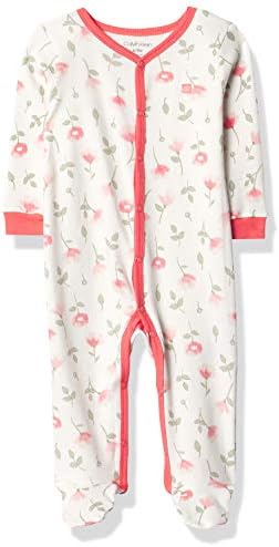 Calvin Klein Girls' Coverall, White Luster/Equator Pink/Coral Reef, 0-3 Months Calvin Klein