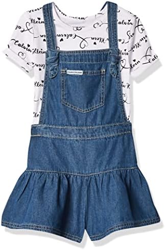 Calvin Klein girls 2 Pieces Shortall Set Calvin Klein