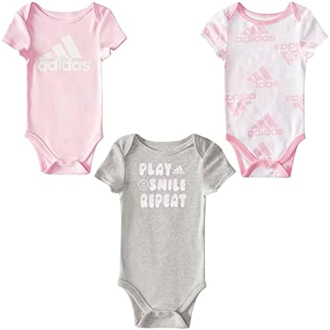 adidas girls 3-pack Short Sleeve Bodyshirt Set Adidas