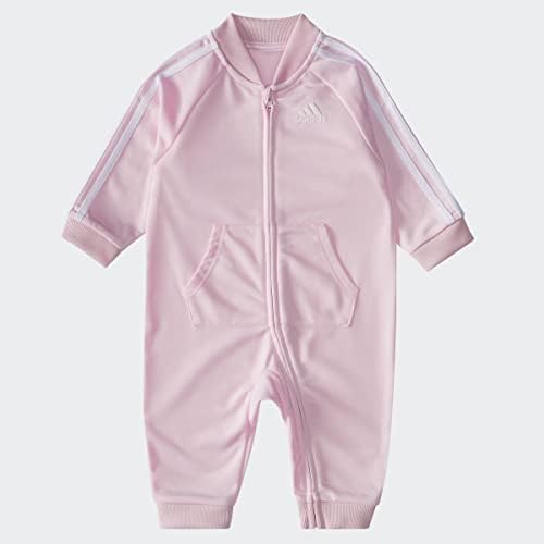 adidas girls Long Sleeve 3- Stripe Tricot Coverall Adidas