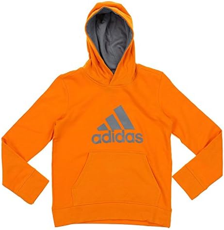 adidas Big Boys Youth Game Ready Pullover Fleece Hoodie, BR Orange Grey Adidas