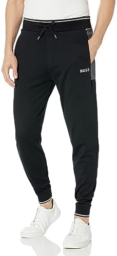 BOSS Men's Embroidered Logo Cotton Blend Joggers BOSS