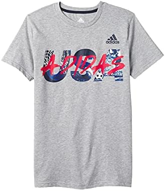 adidas Boys' Short Sleeve Americana Heather Tee Adidas