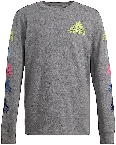 adidas Boys' Long Sleeve Cotton Small Bos Logo T-Shirt Adidas