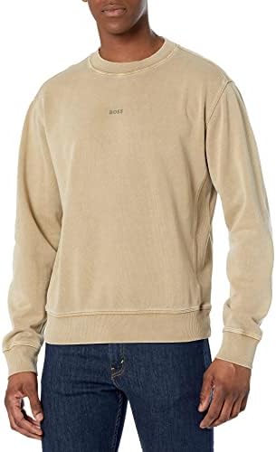 BOSS Men's Center Logo Crew Neck Sweatshirt BOSS