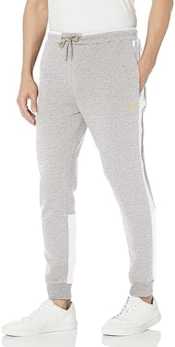 BOSS Men's Sporty Tape Design Regular Fit Cotton Sweatpants BOSS