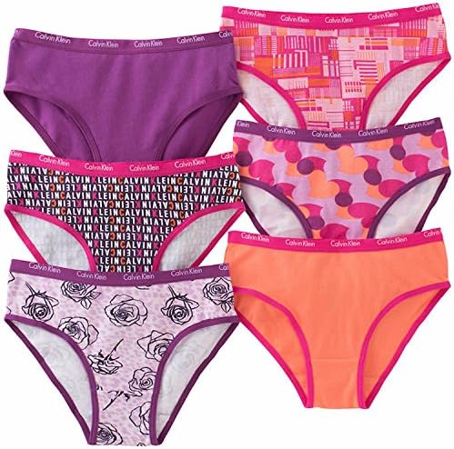 Calvin Klein Girls Graphic 6PK Bikini Panty (M) Calvin Klein