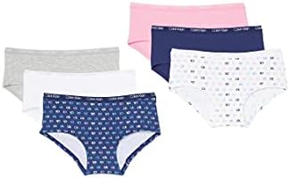 Calvin Klein Girls' Recycled Polyester Hipster Panty, 6-Pack Calvin Klein