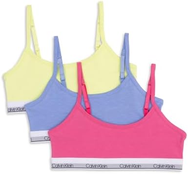 Calvin Klein Girls' Crop Bra Three Pack Calvin Klein