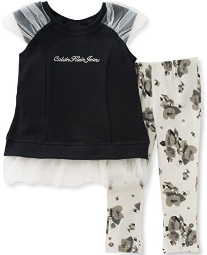 Calvin Klein girls Girls 2 Pieces Tunic Pant Set - Tulle Calvin Klein