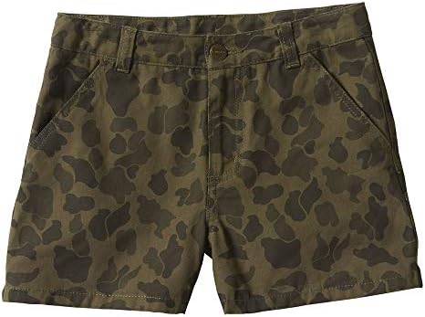 Carhartt Girls' Ripstop Short, Green Duck Camo, 12 Years Youth Carhartt