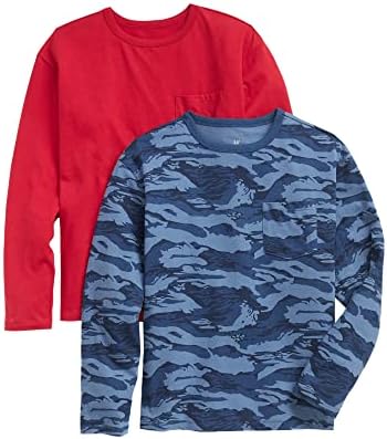 GAP Boys' 2-Pack Long Sleeve Pocket Tee T-Shirt Gap