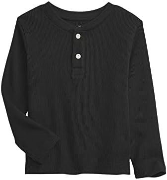 GAP Baby Boys' Thermal Long Sleeve Henley Gap