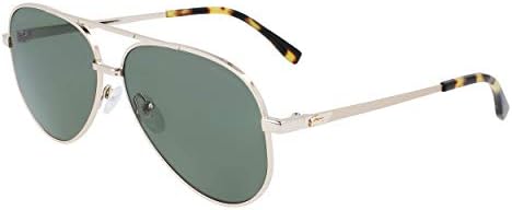 Lacoste L233S Aviator Sunglasses, Gold Polarized, 60/14/140 Lacoste