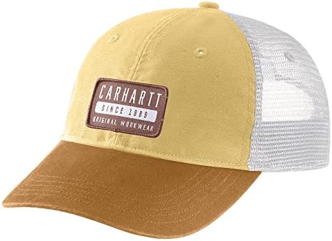 Carhartt Women's 105248 Women's Canvas Mesh Back Workwear Patch Cap - One Size Fits All - Pale Sun Carhartt