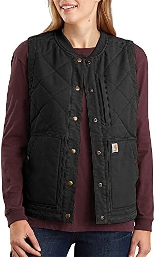 Carhartt Women's Rugged Flex Relaxed Fit Canvas Insulated Rib Collar Vest Carhartt