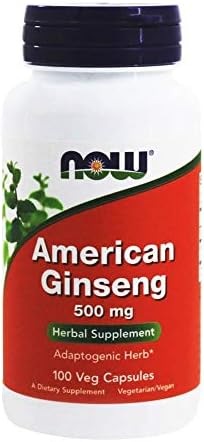 NOW Foods American Ginseng, 100 Capsules, 500 mg (Pack of 3) NOW Foods