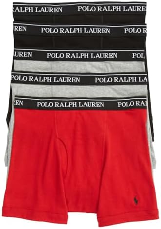 Мужские боксеры Polo Ralph Lauren из хлопка, 5 штук, с классической посадкой Polo Ralph Lauren