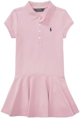 Polo Ralph Lauren Girls Short Sleeve Mesh Kids Dress Pink (3/3T) Polo Ralph Lauren