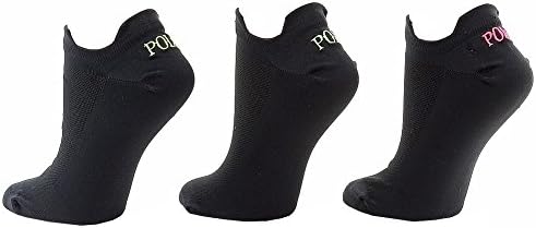 Polo Ralph Lauren Women's 3-Pairs Black Double Tab Socks Sz: 9-11 Fits 4-10.5 Polo Ralph Lauren