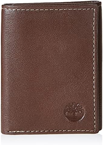 Timberland Men's Leather Trifold Wallet with Id Window, Black (Blix), One Size Timberland