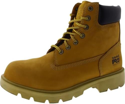 Timberland PRO® Sawhorse 6" Composite Safety Toe Shoes for Men and Women – Molded EVA Midsole - Padded Wheat Men's 9, Women's 10.5 Medium Timberland