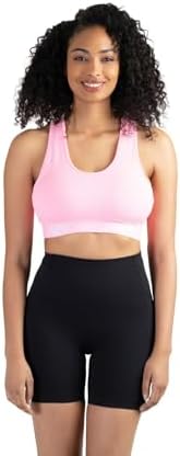 New Balance Womens Seamless Wirefree, Racerback Sports Bra with Removable Pads, Bottom Band with Logo New Balance