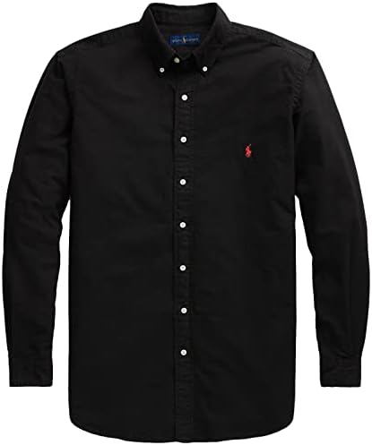 Мужская рубашка Polo Ralph Lauren Classic Fit угольного цвета с эластаном Polo Ralph Lauren