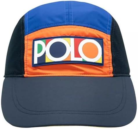 POLO RALPH LAUREN Spectre Long Bill Cap Color Block 5 Panel Hat Hi Tech 93 Polo Ralph Lauren